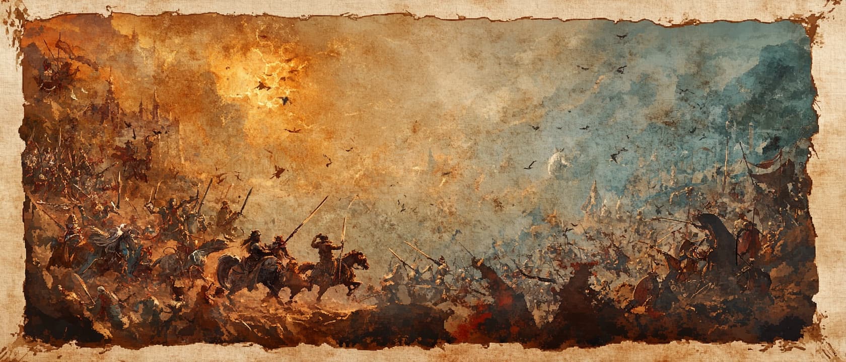 A depiction of the Great War in Elanthera